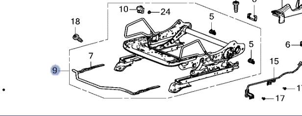 11th Gen Honda Civic Recall: 2023 Civic Type R (FL5) Driver's Seat Cushion Frame Stop Sale (TSB Service Bulletin 23-030) seatfram