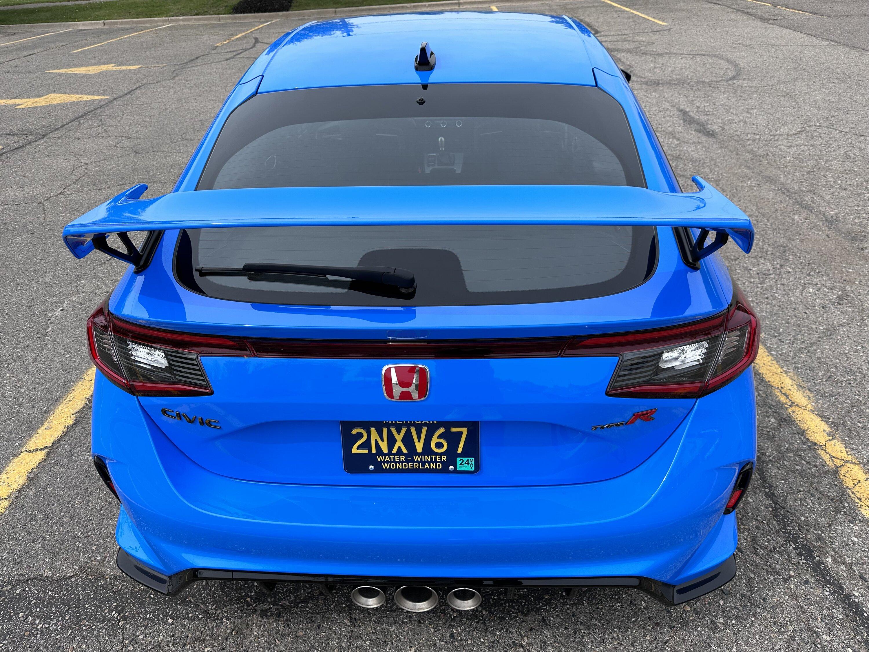 11th Gen Honda Civic FL5 Type R Spoiler Painted Boost Blue IMG_5880