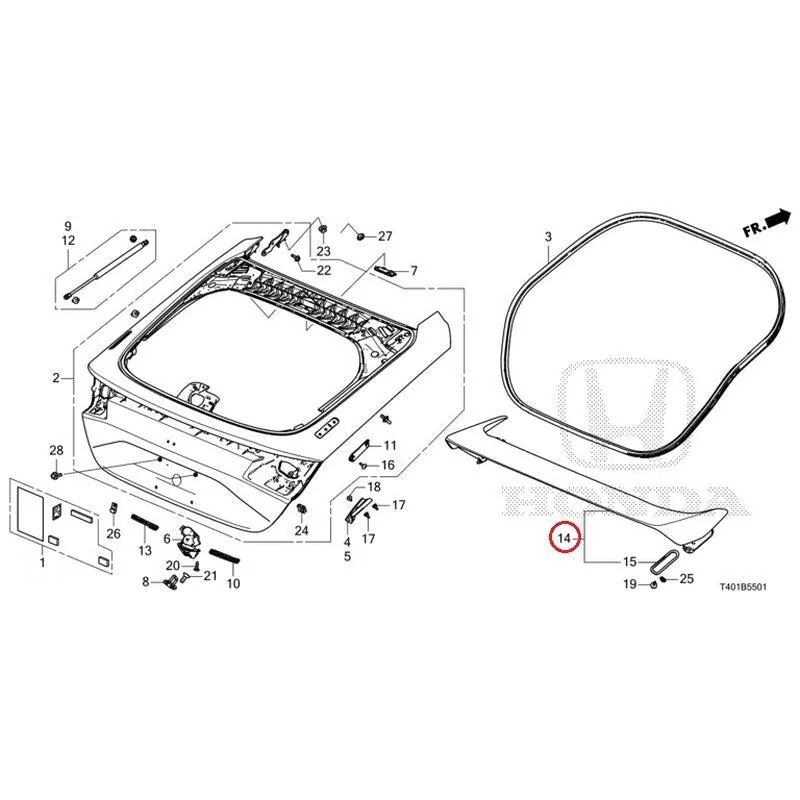 11th Gen Honda Civic FL5 OEM REAR WING FOR SALE IMG_0648