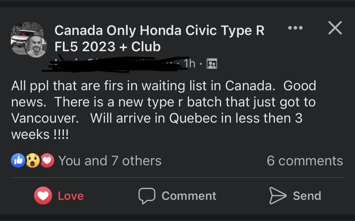 11th Gen Honda Civic Canadian dealer asked what colour Type R I want IMG_0608