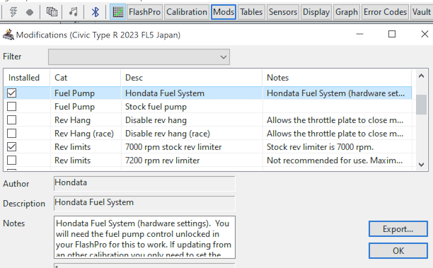 11th Gen Honda Civic FK8 Fuel system now supported for the FL5 hondata-flashpro-ctr-fl5-fuel-system-mod