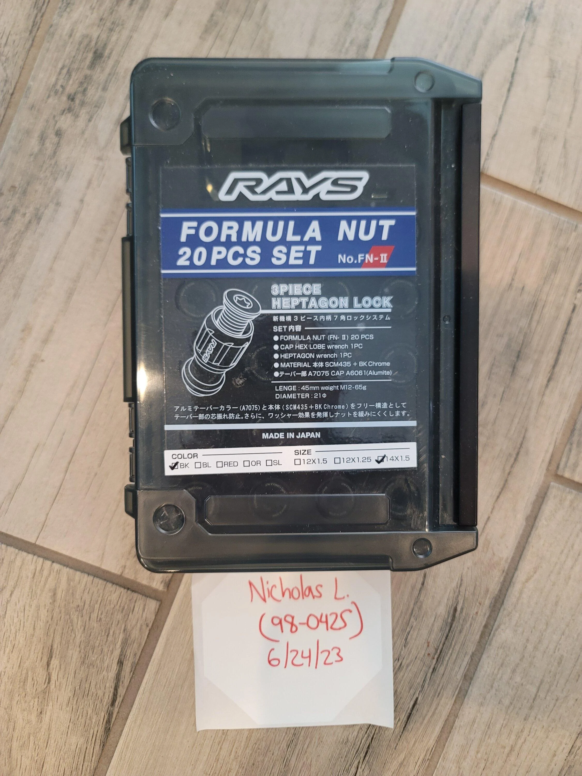 11th Gen Honda Civic *SOLD* Rays FN-II Formula Nut (NEW) 20230624_130927