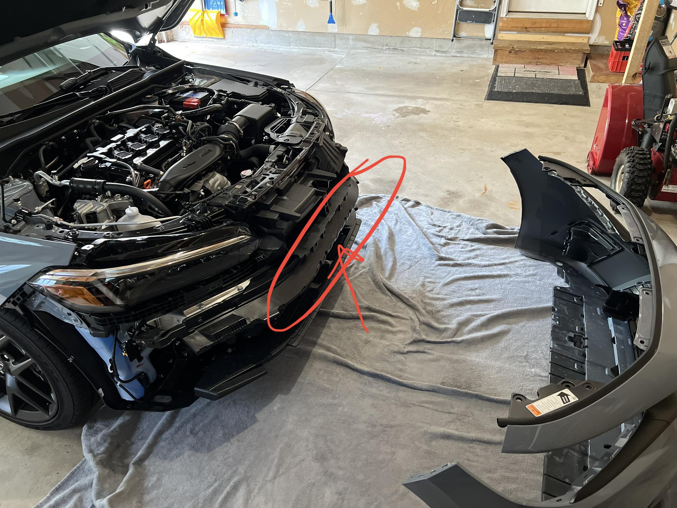 11th Gen Honda Civic 23 Civic SI Type R Style Front Grill Install! 363798871_616346410639029_703626178499397388_n