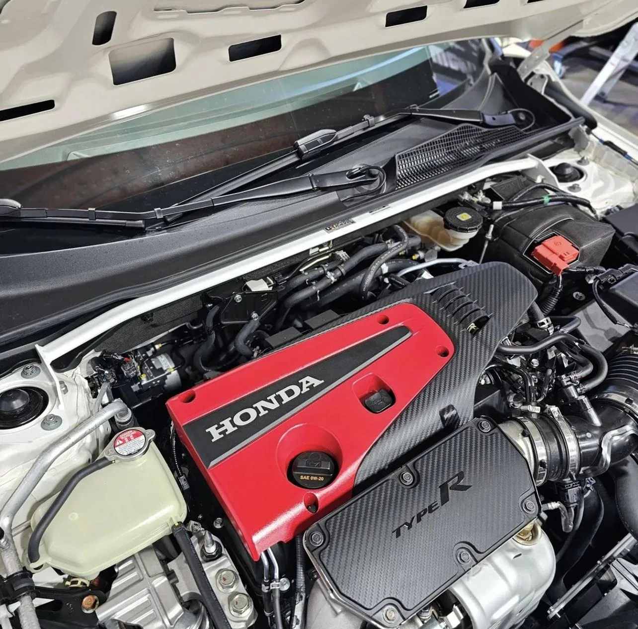 11th Gen Honda Civic Ultra Racing Front Strut Bar Installed IMG_0037