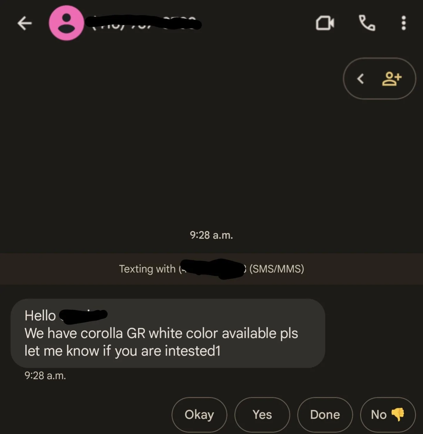11th Gen Honda Civic Canadian dealer asked what colour Type R I want Screenshot_20230805-095447~3