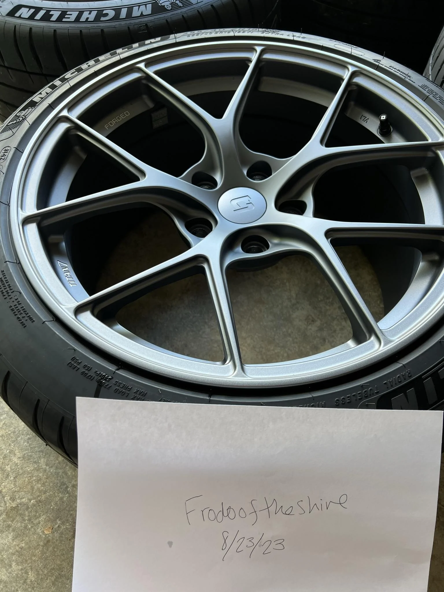 11th Gen Honda Civic Titan TS5 (Satin titanium) w/ titanium lug nuts + Michelin Pilot PS4s tires IMG_8472