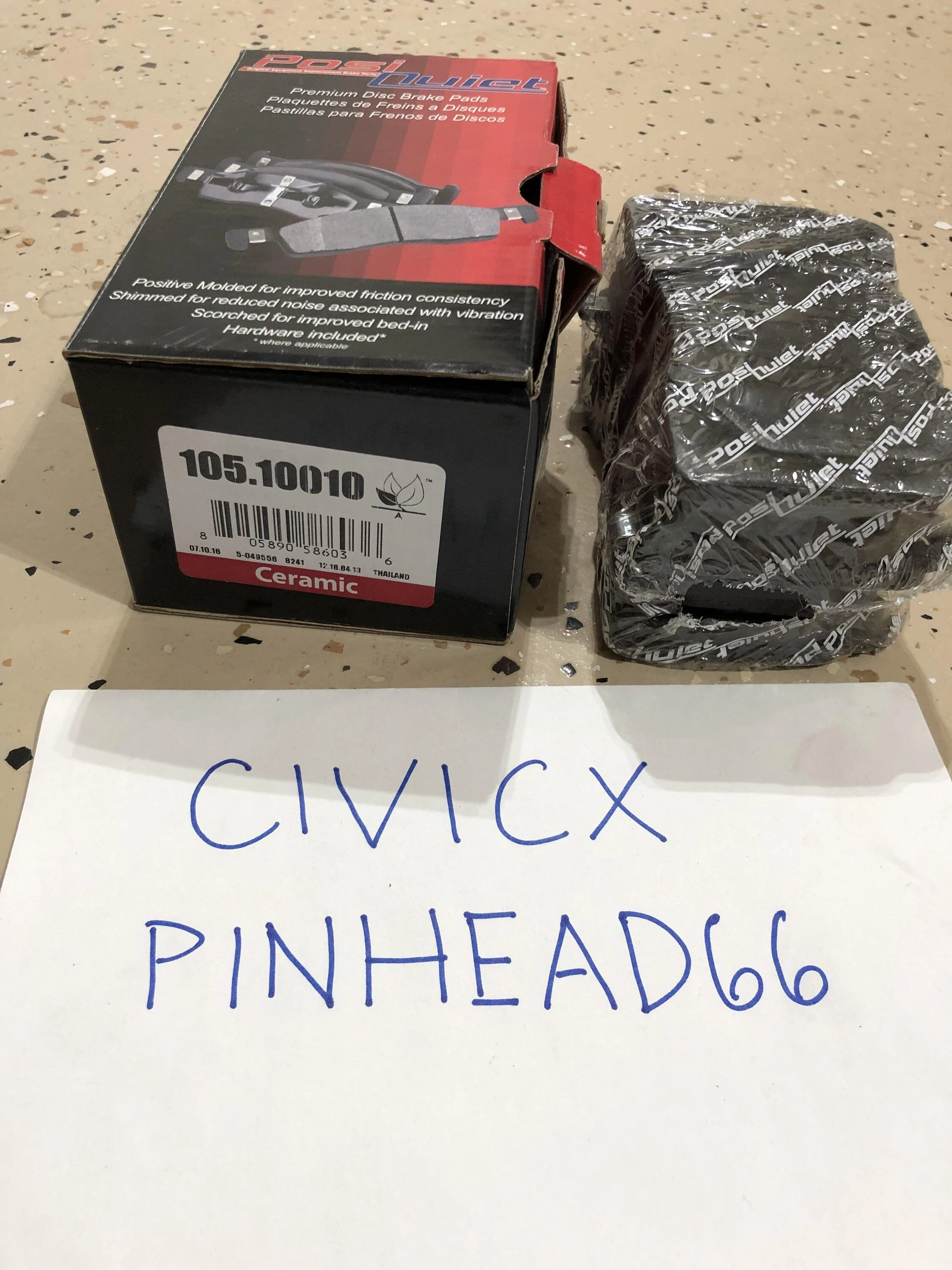 11th Gen Honda Civic SOLD: Centric Posi Quiet ceramic brake pads IMG_3855