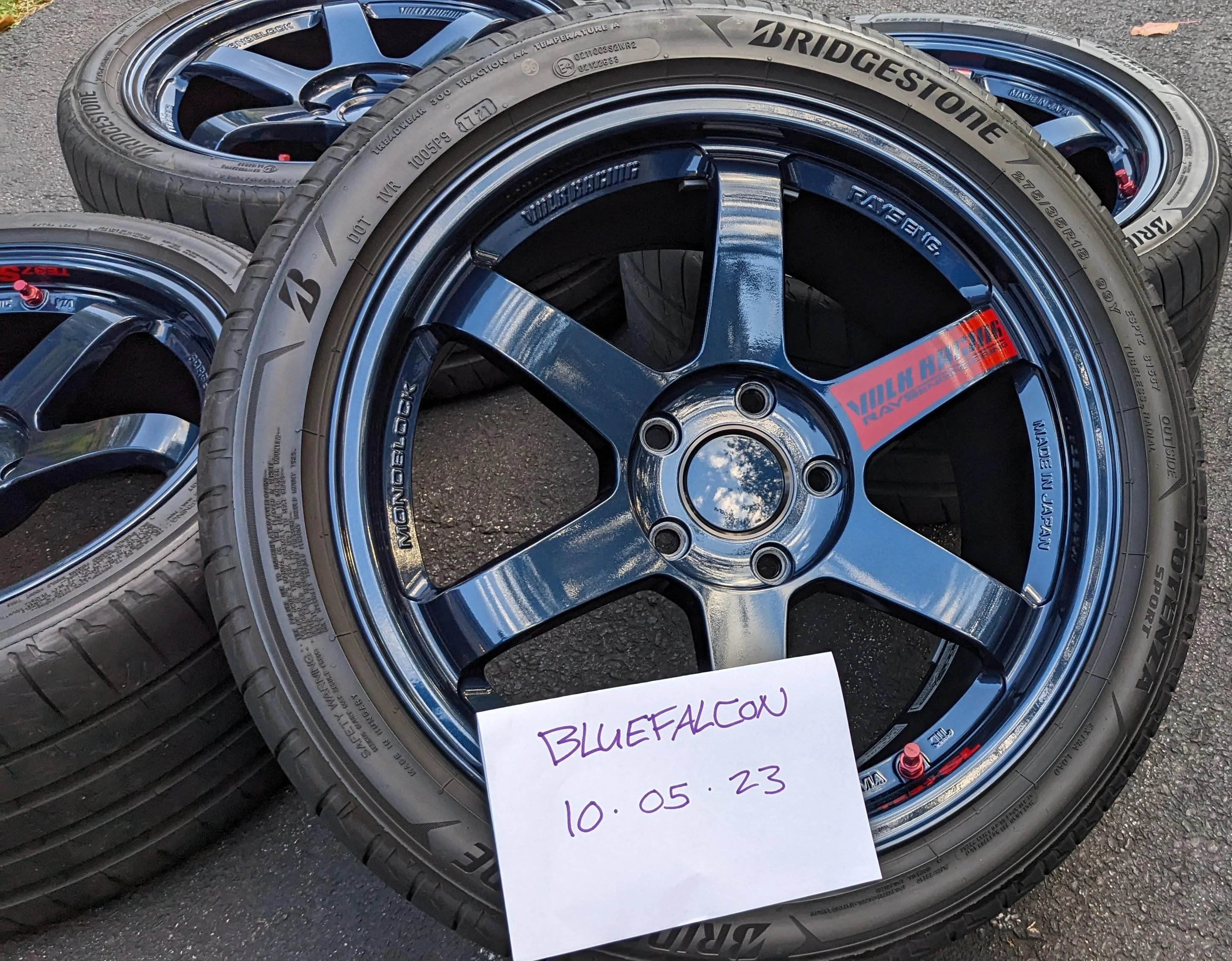 11th Gen Honda Civic **$2800 picked up** FS: Volk TE37SL Mag Blue! Also Rays Adapter Rings and Center Caps Available! PXL_20231005_211123222~2