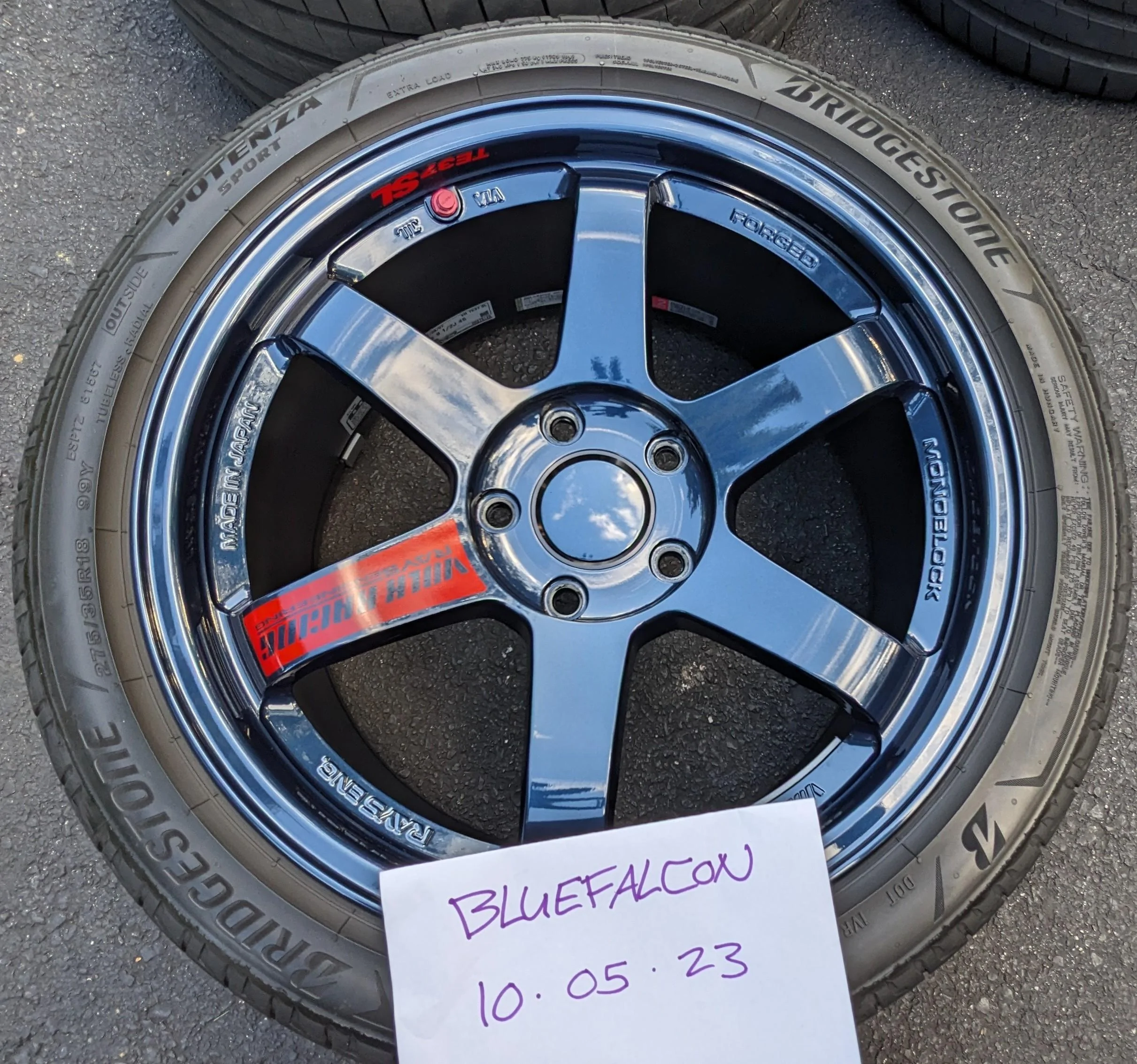 11th Gen Honda Civic **$2800 picked up** FS: Volk TE37SL Mag Blue! Also Rays Adapter Rings and Center Caps Available! PXL_20231005_211302952~2