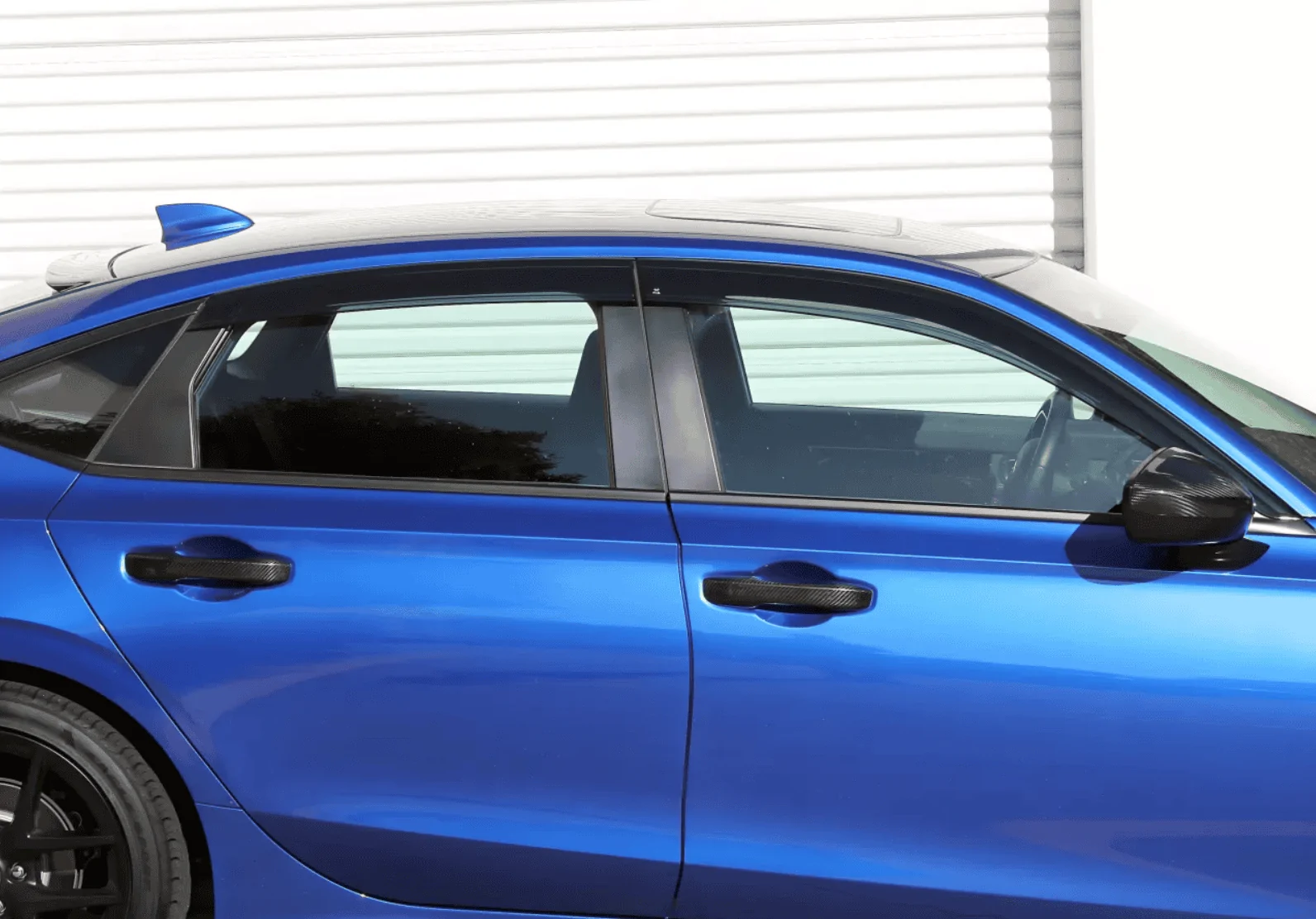 11th Gen Honda Civic Side Window Visors & Roof Visor / Spoiler - Installed! 1696623973464-png