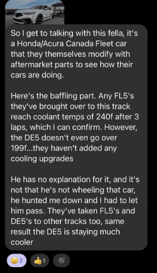 11th Gen Honda Civic FL5 Overheated on Track 1697151873367