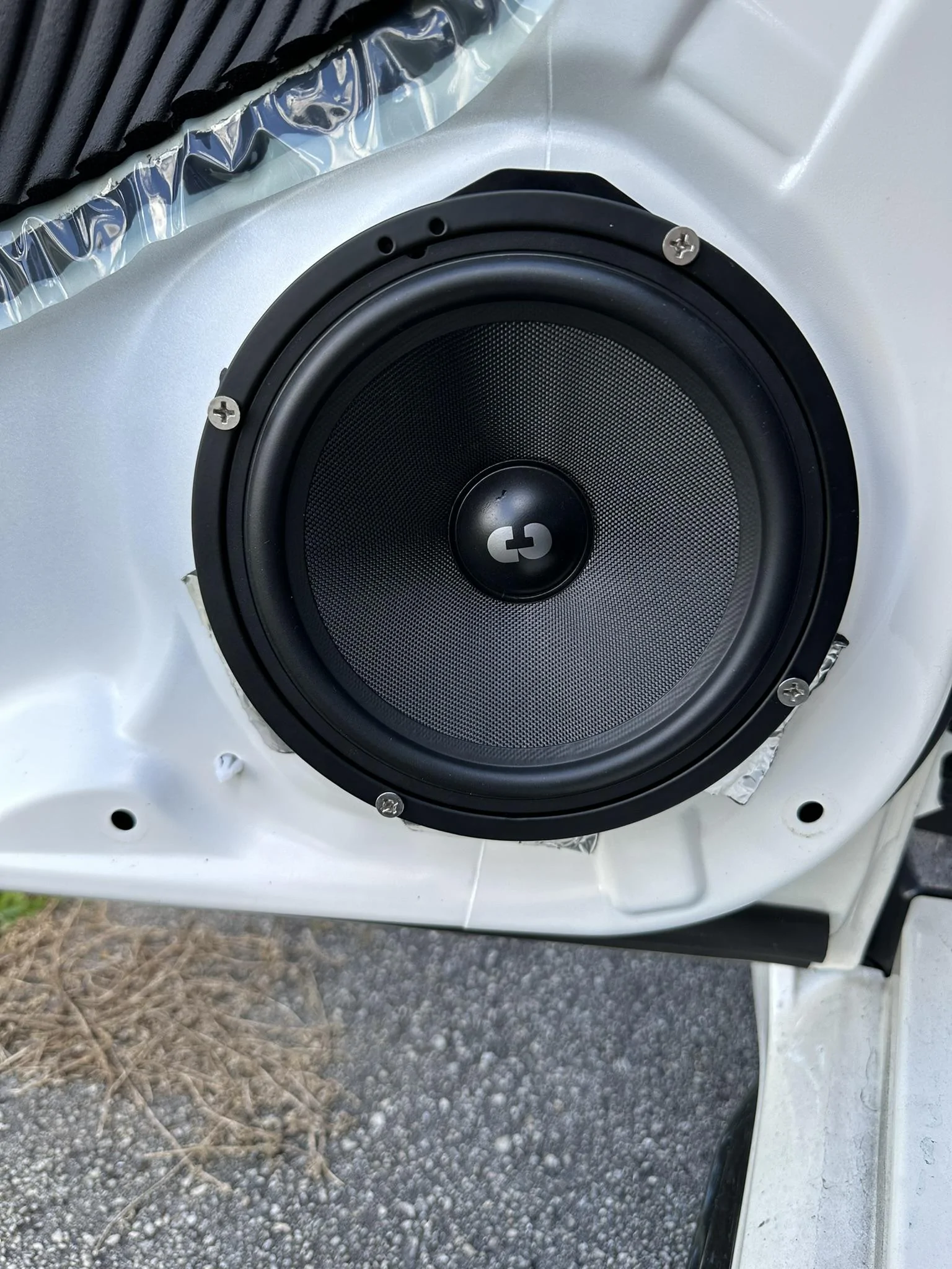 11th Gen Honda Civic Icehawk's "OEM+" speaker upgrade CDT Speaker mounted