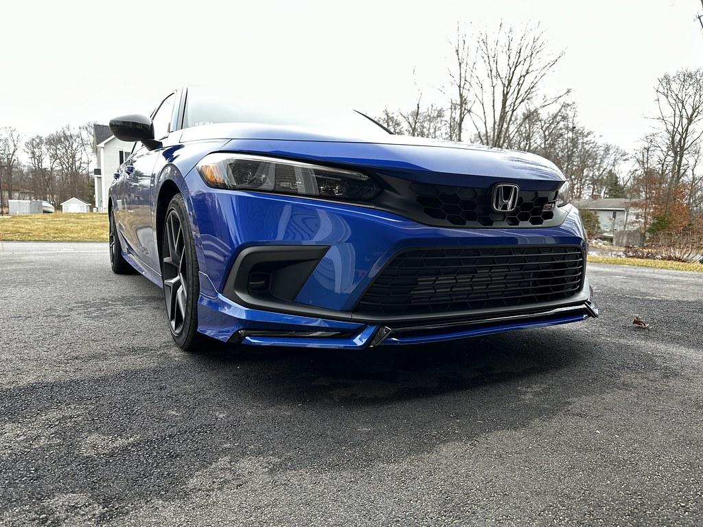 11th Gen Honda Civic FS: Yofer V3 Front Lip (Aegean Blue) 52766638326_e692756912_b