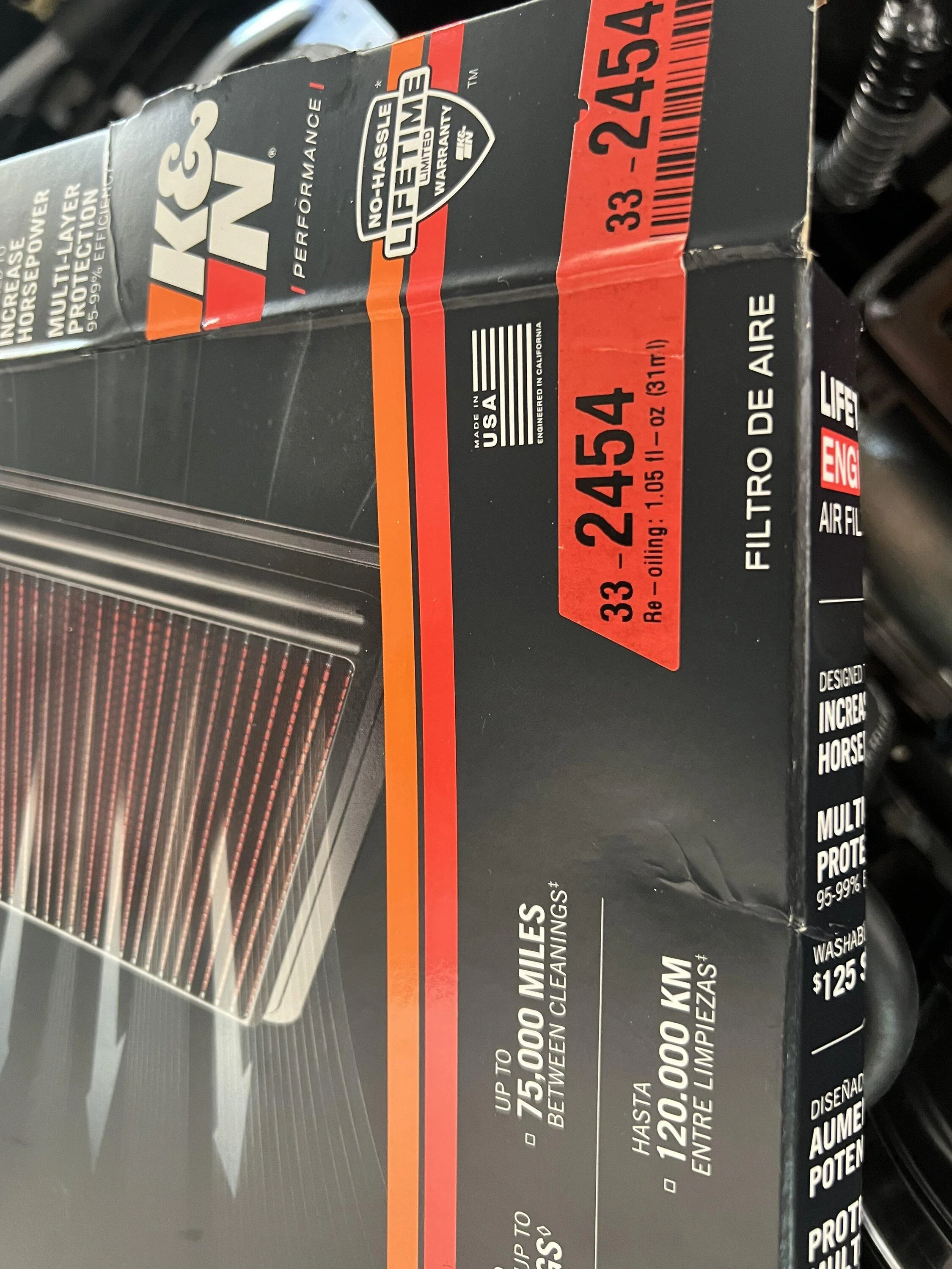 11th Gen Honda Civic Confirmed K&N filter size. IMG_7199