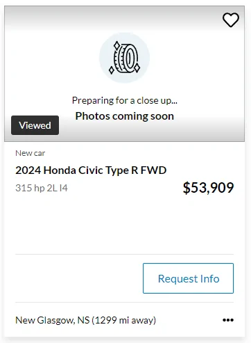 11th Gen Honda Civic Canadian dealer asked what colour Type R I want 1704979976616