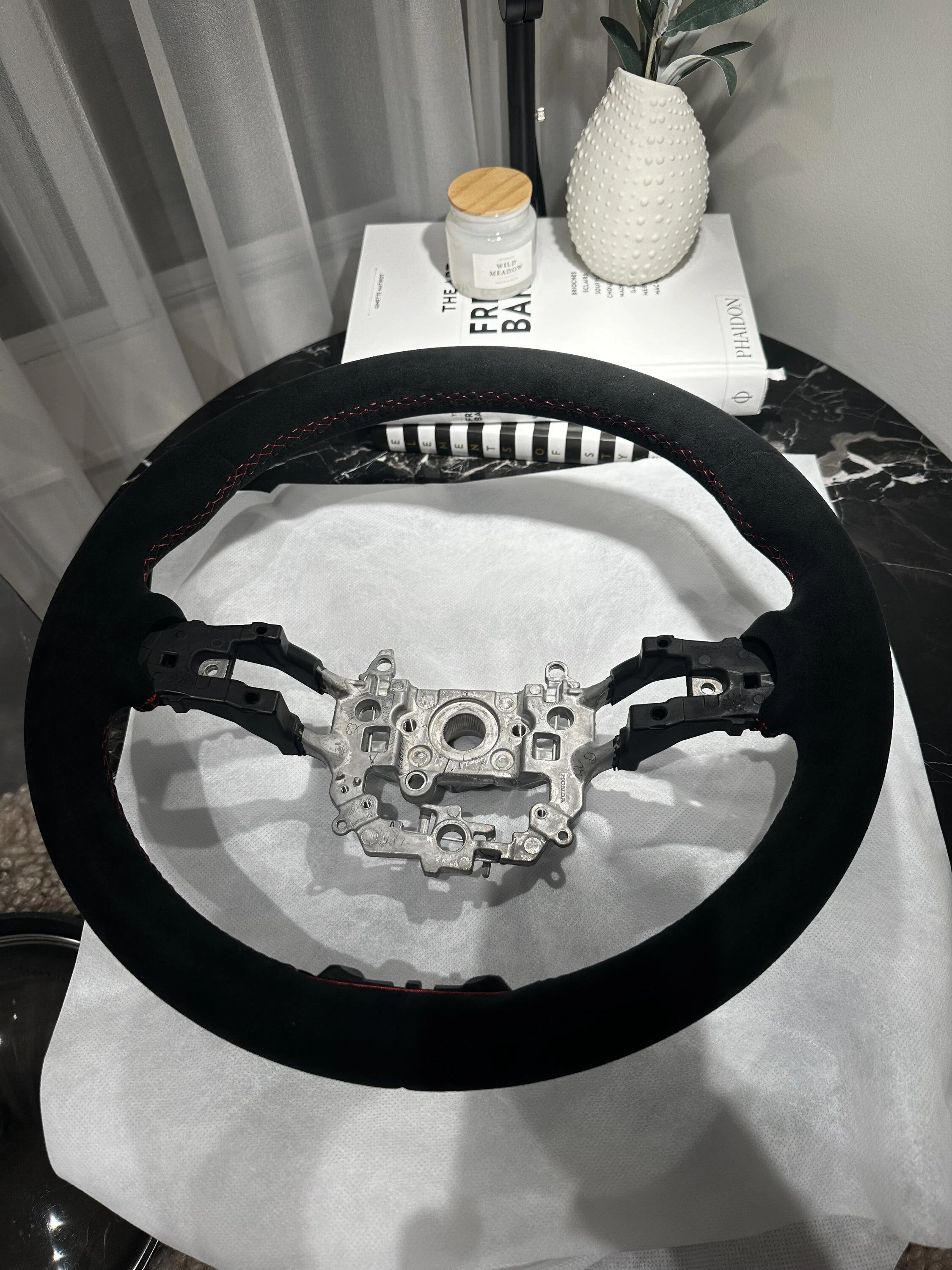 11th Gen Honda Civic Honda Alcantara Suede Steering wheel and Red shifter worth it? IMG_7859
