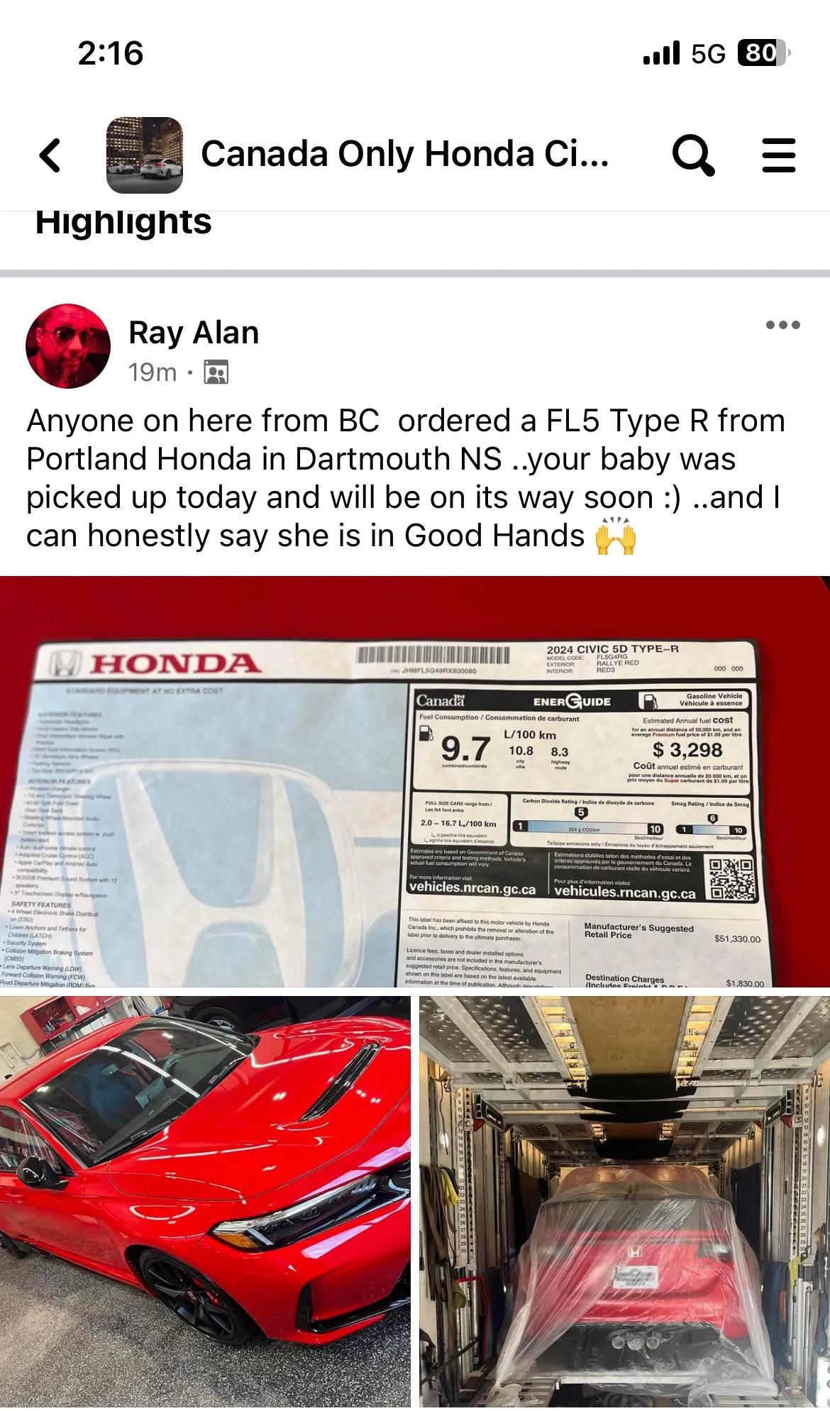 11th Gen Honda Civic Canadian dealer asked what colour Type R I want IMG_6705
