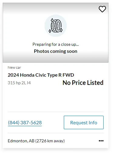 11th Gen Honda Civic Canadian dealer asked what colour Type R I want 1706599636149