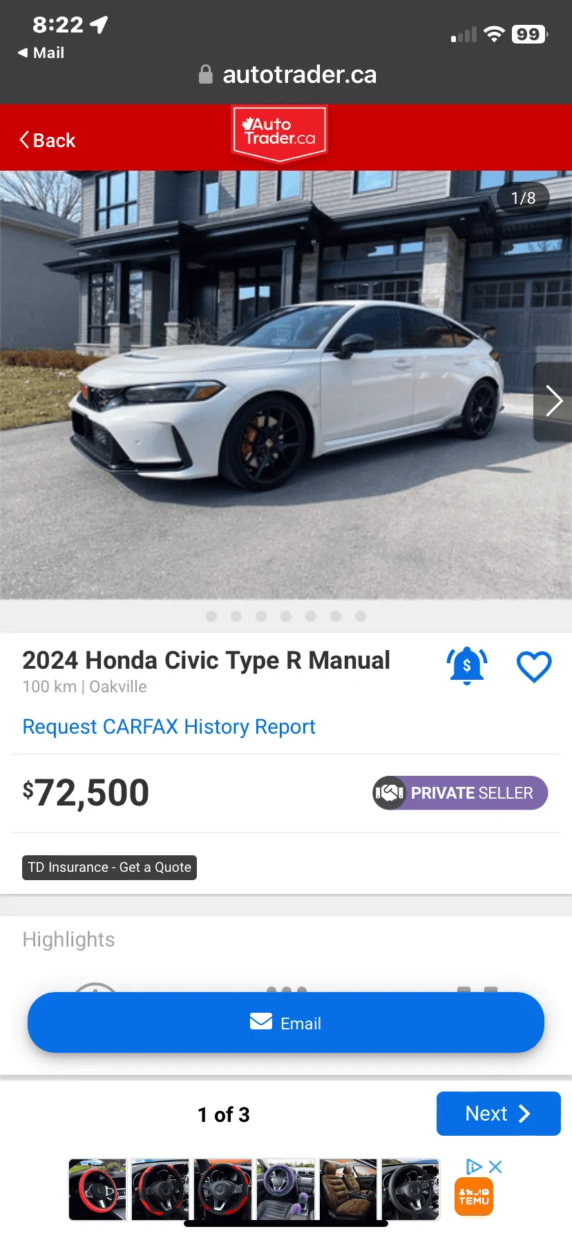 11th Gen Honda Civic Canadian dealer asked what colour Type R I want IMG_0803