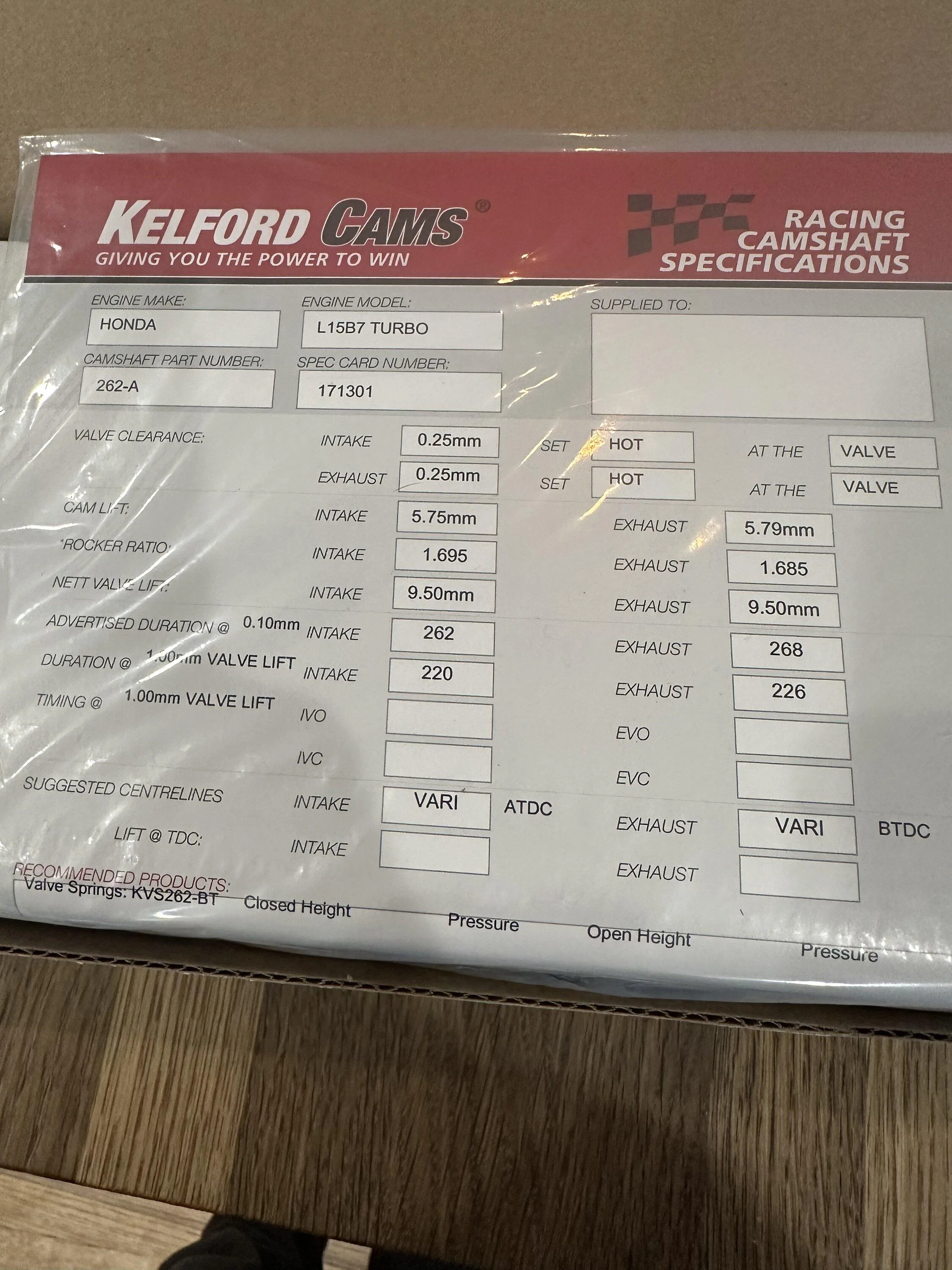 11th Gen Honda Civic DEAL $700 for Kelford Stage 1 cams + BC Racing spring and ti retainers IMG_2287