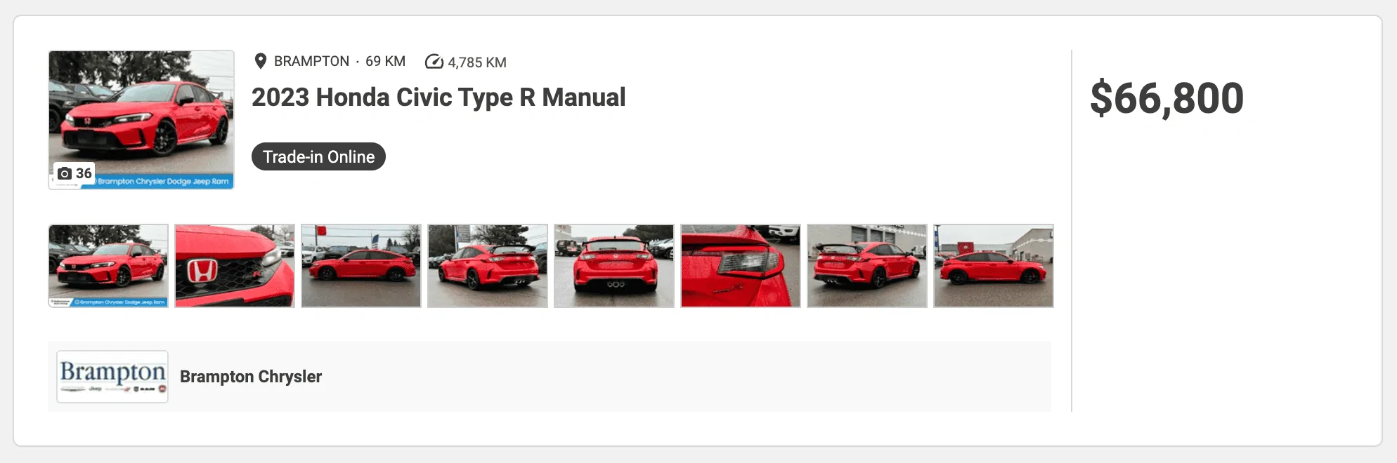11th Gen Honda Civic Canadian dealer asked what colour Type R I want Screenshot 2024-03-06 at 6.10.36 PM
