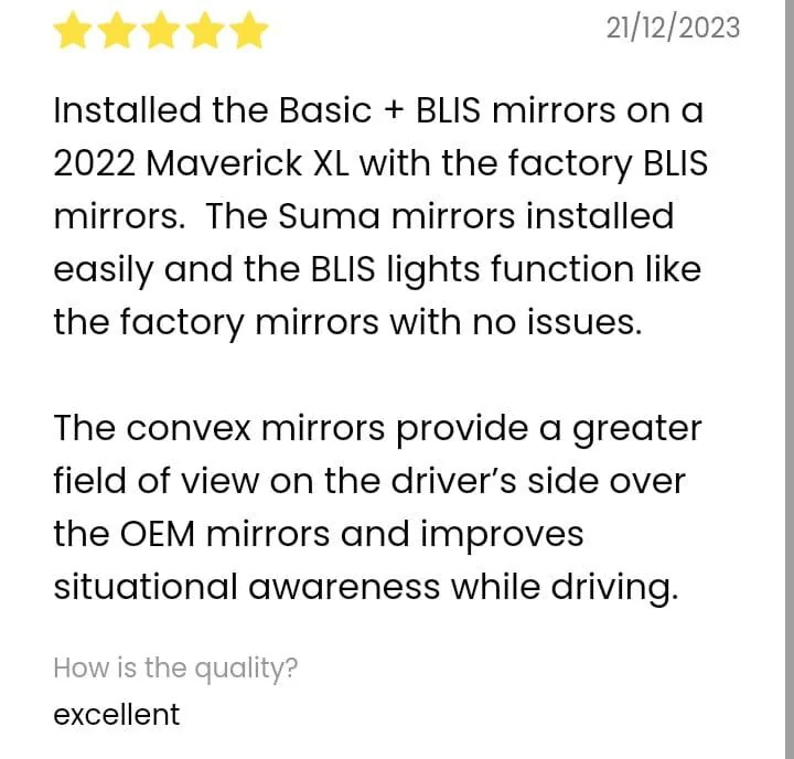 11th Gen Honda Civic Blind Spots?⚡Reduce Blind Spots & Glare⚡SUMA Mirror Customer's Reviews WhatsApp Image 2024-03-17 at 22.41.08