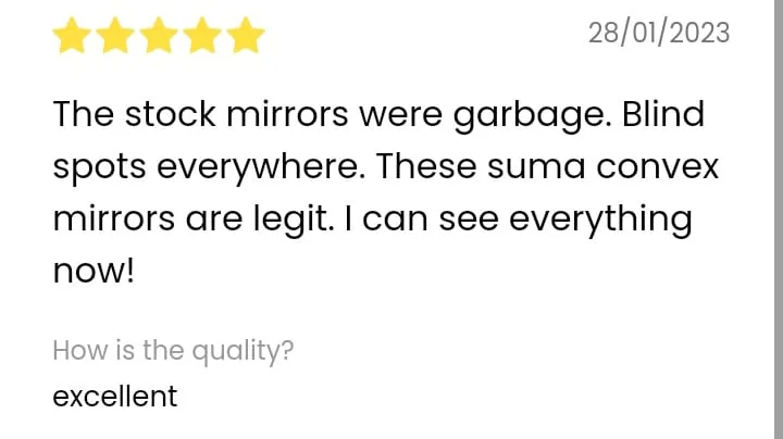 11th Gen Honda Civic Blind Spots?⚡Reduce Blind Spots & Glare⚡SUMA Mirror Customer's Reviews WhatsApp Image 2024-03-31 at 22.33.33