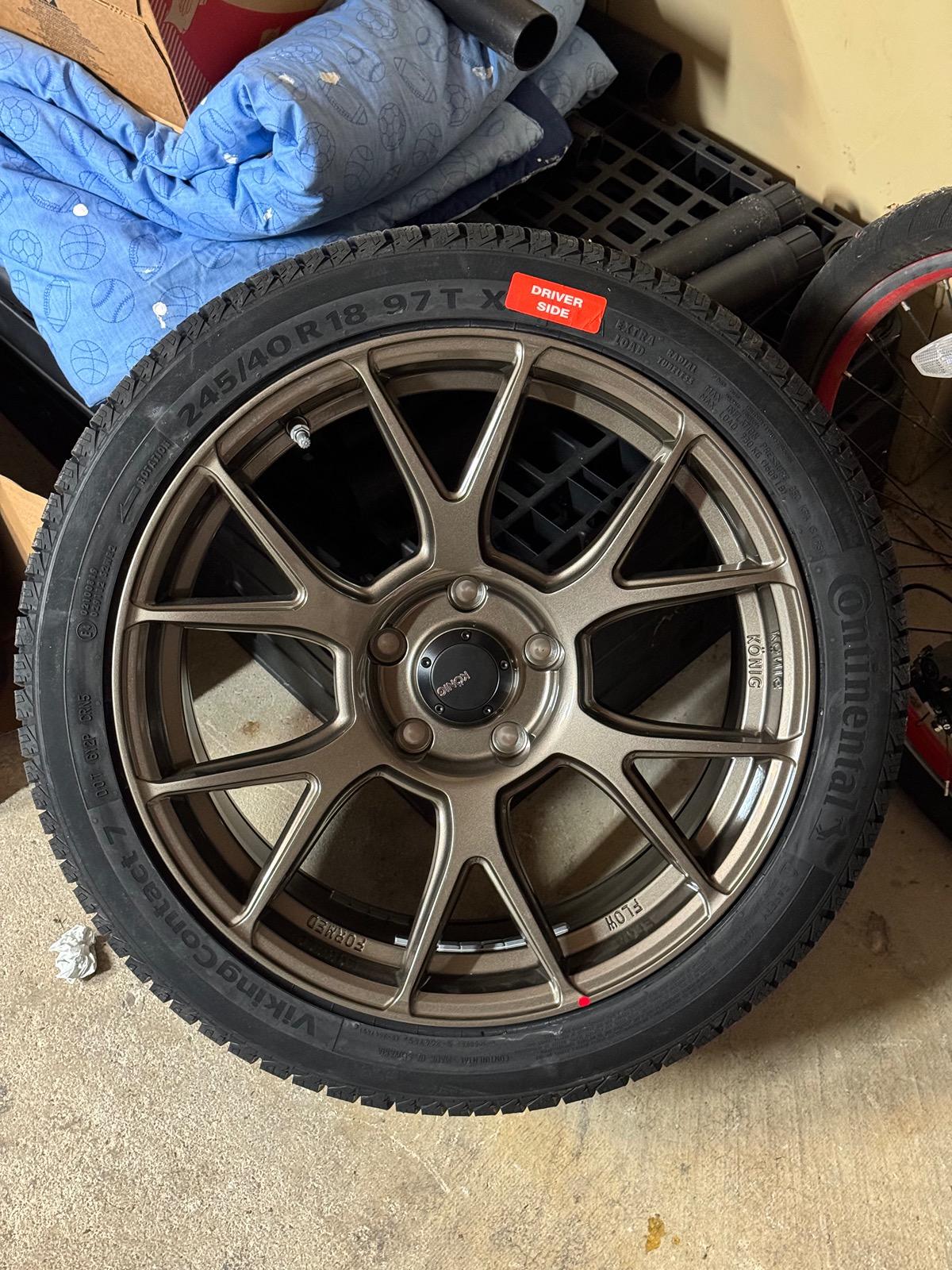11th Gen Honda Civic Konig Ampliform Bronze 18x18.5 & Continental VikingContact 7 245/40R18 IMG_0110