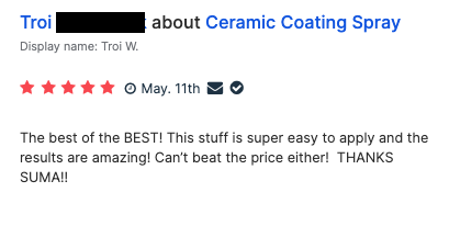 11th Gen Honda Civic SUMA Ceramic Coating Spray | Customer's Reviews Screen_Shot_2024-06-03_at_9.29.12_PM