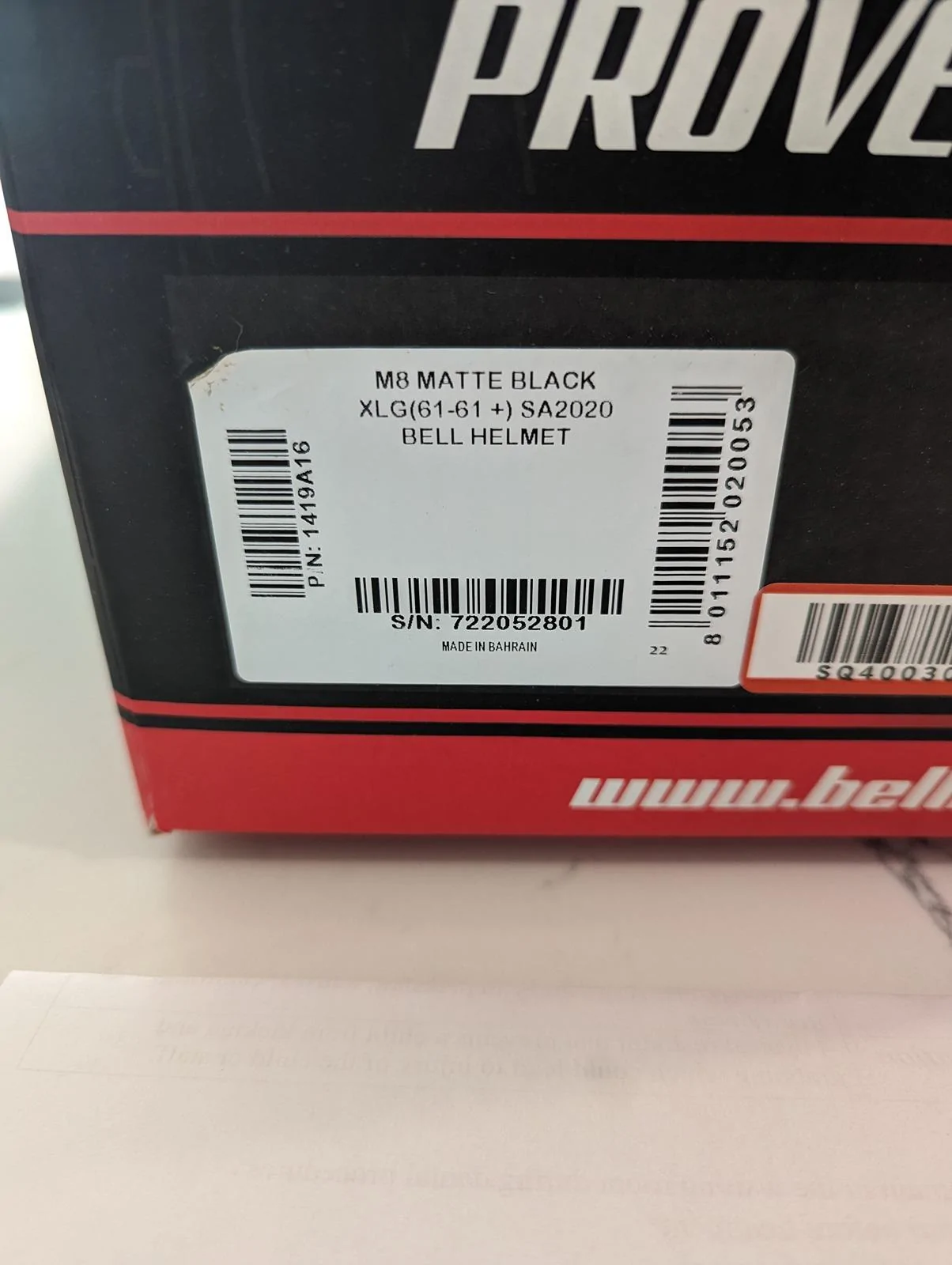 11th Gen Honda Civic BNIB Bell M8 Helmet XL SA2020 1000002627
