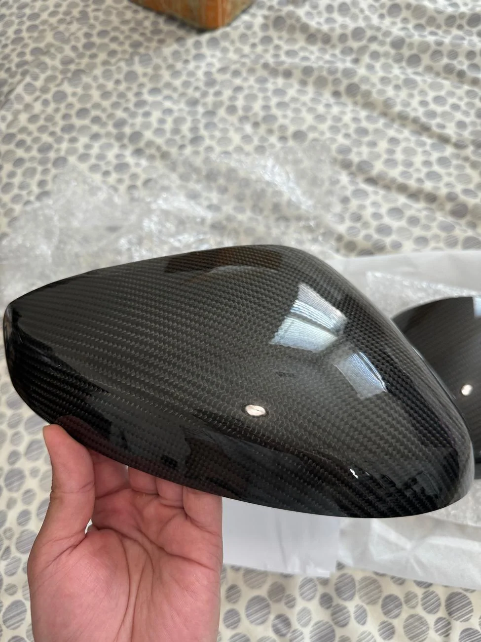 11th Gen Honda Civic FS: CF Wing, CF Mirror Caps, CF Interior Pieces, Gloss Black Window Pillars, JetsVinyl, and Lasfit Reverse Lights CF Mirror Caps v2