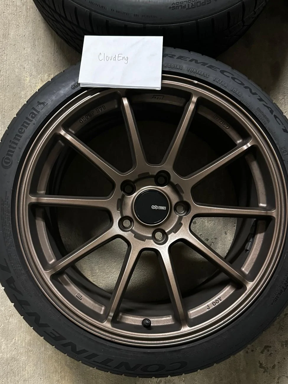 11th Gen Honda Civic WTS: Bronze Enkei Triumph 18x9.5 w/ Continental DWS06 IMG_1326