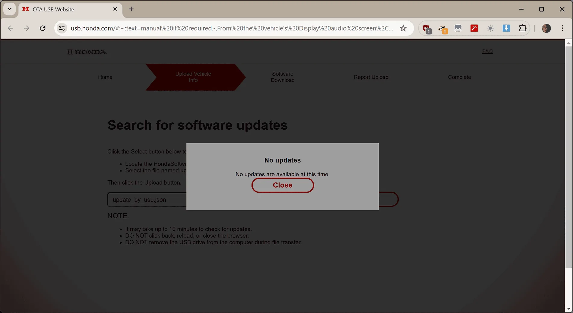 11th Gen Honda Civic Have any infotainment software updates been published? no updates