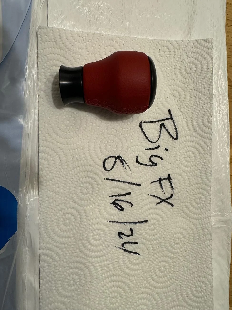 11th Gen Honda Civic Fl5 red leather shift knob oem (will ship) IMG_0758