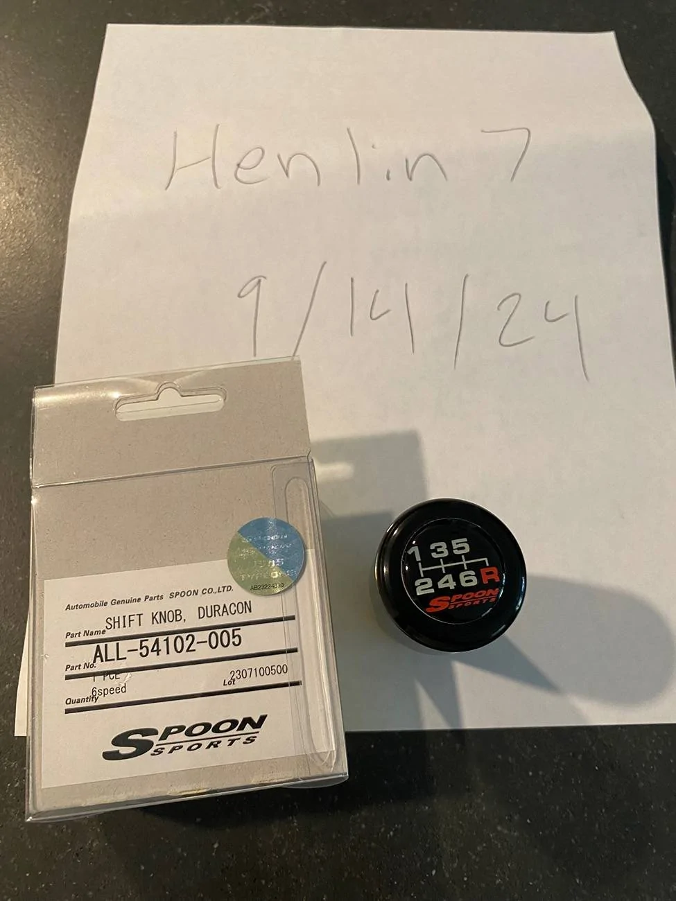 11th Gen Honda Civic SOLD: Spoon 6 SP Duracon Shift Knob IMG_6968