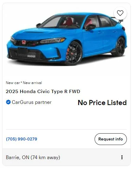 11th Gen Honda Civic Canadian dealer asked what colour Type R I want 1728134895122-cv