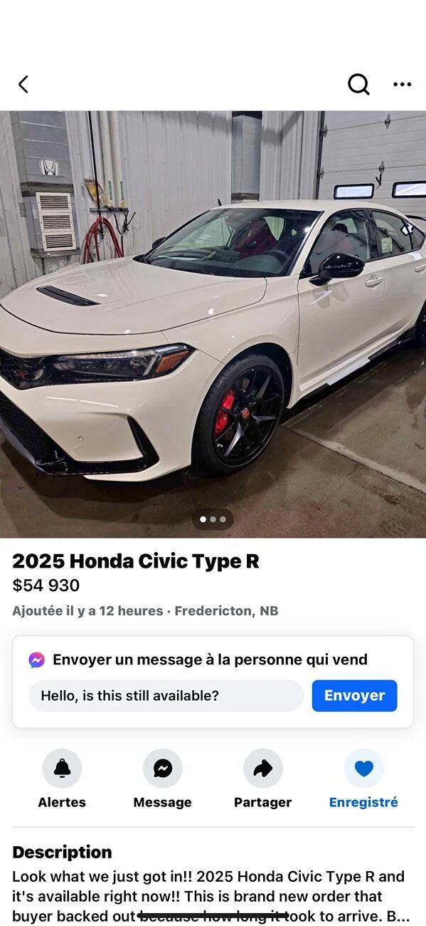 11th Gen Honda Civic Canadian dealer asked what colour Type R I want IMG_9010