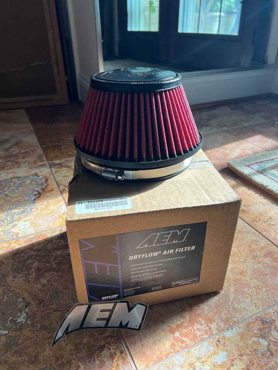11th Gen Honda Civic AEM dryflow filter for PRL HVI intake IMG_9432