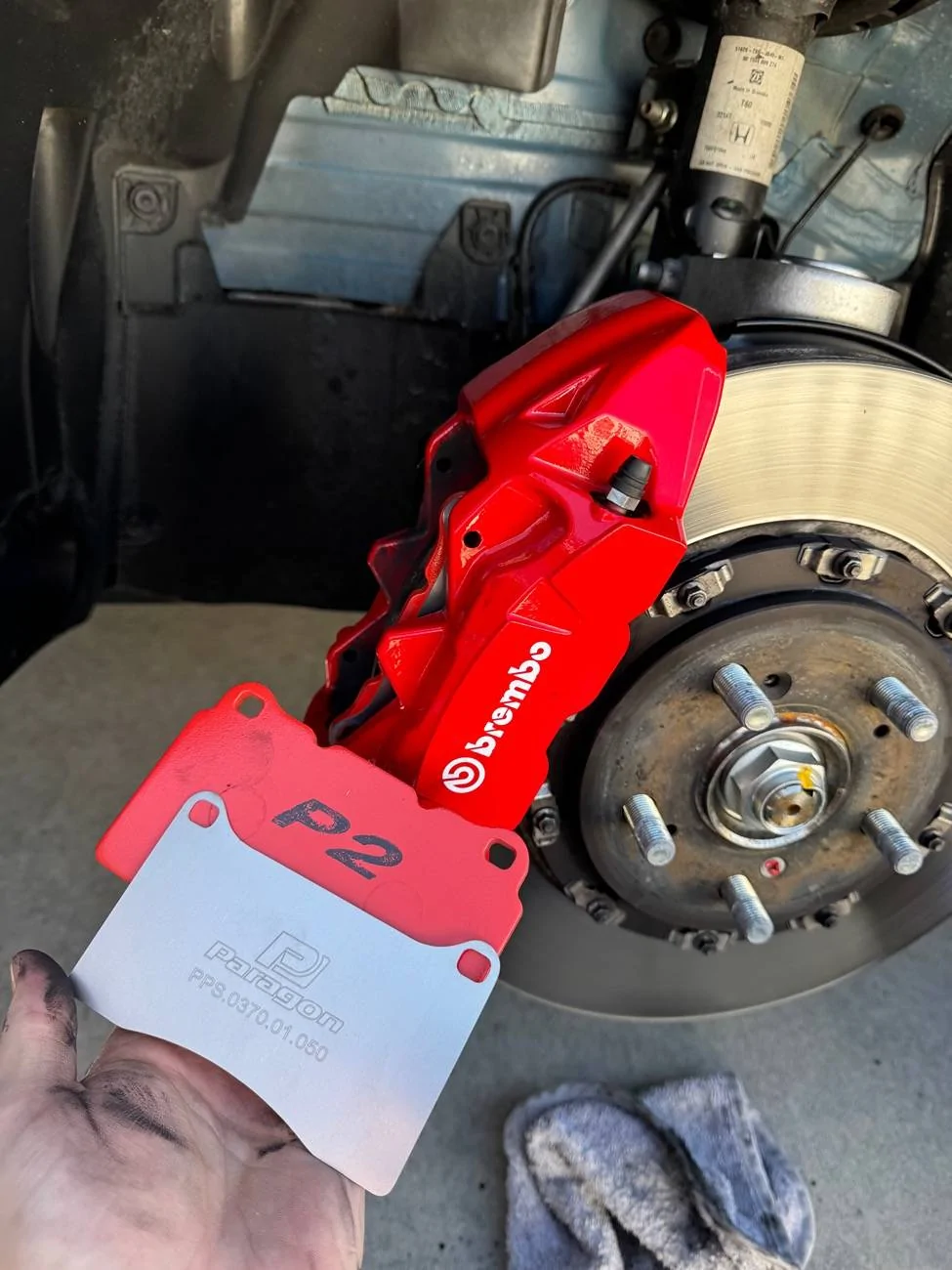 11th Gen Honda Civic Paragon P2 F/R Brake Pads with Titanium Shims IMG_2038