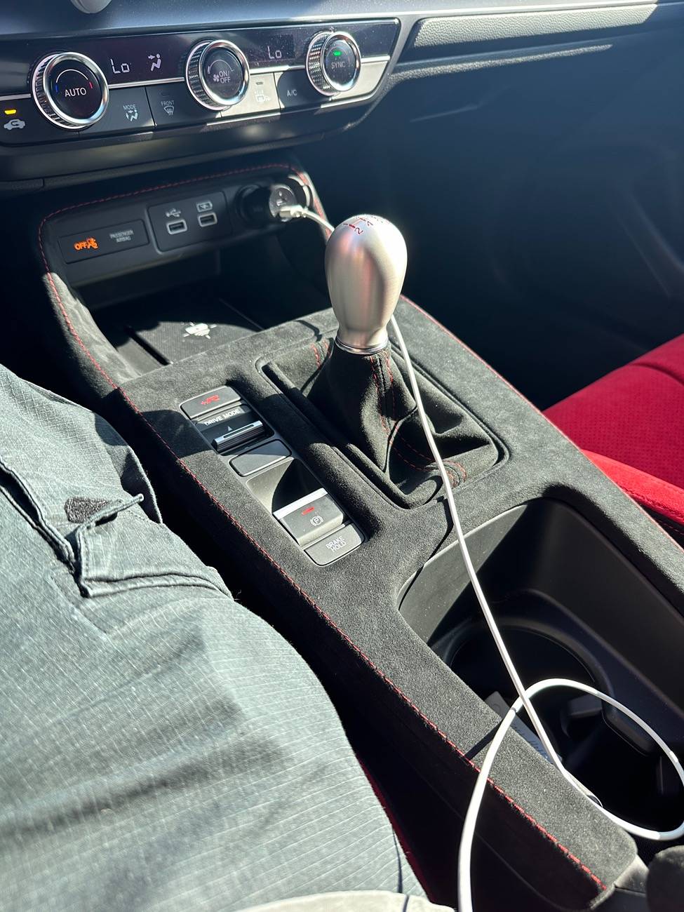 11th Gen Honda Civic Overland Designs suede wrapped center console is amazing! IMG_4815