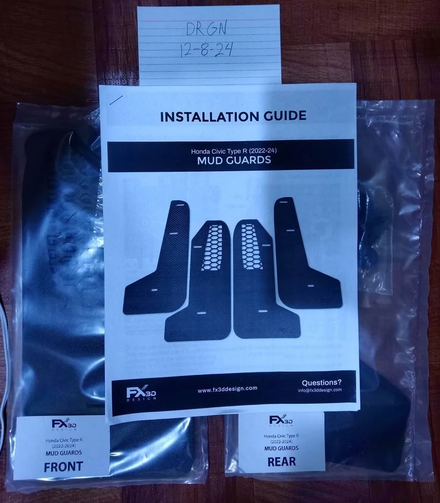 11th Gen Honda Civic FS - FL5 Aftermarket and OEM parts for interior and exterior mud guards1
