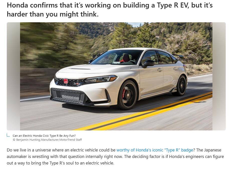 11th Gen Honda Civic Future type R ev