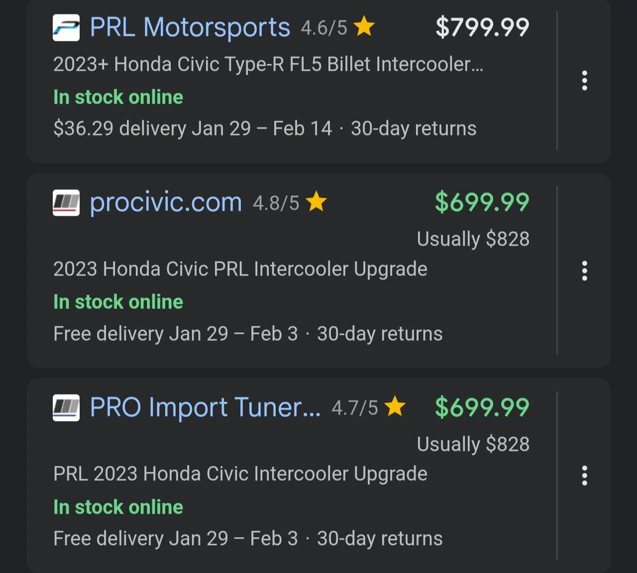 11th Gen Honda Civic All the Available Aftermarket FMICs are Bad Screenshot_20250127-215617