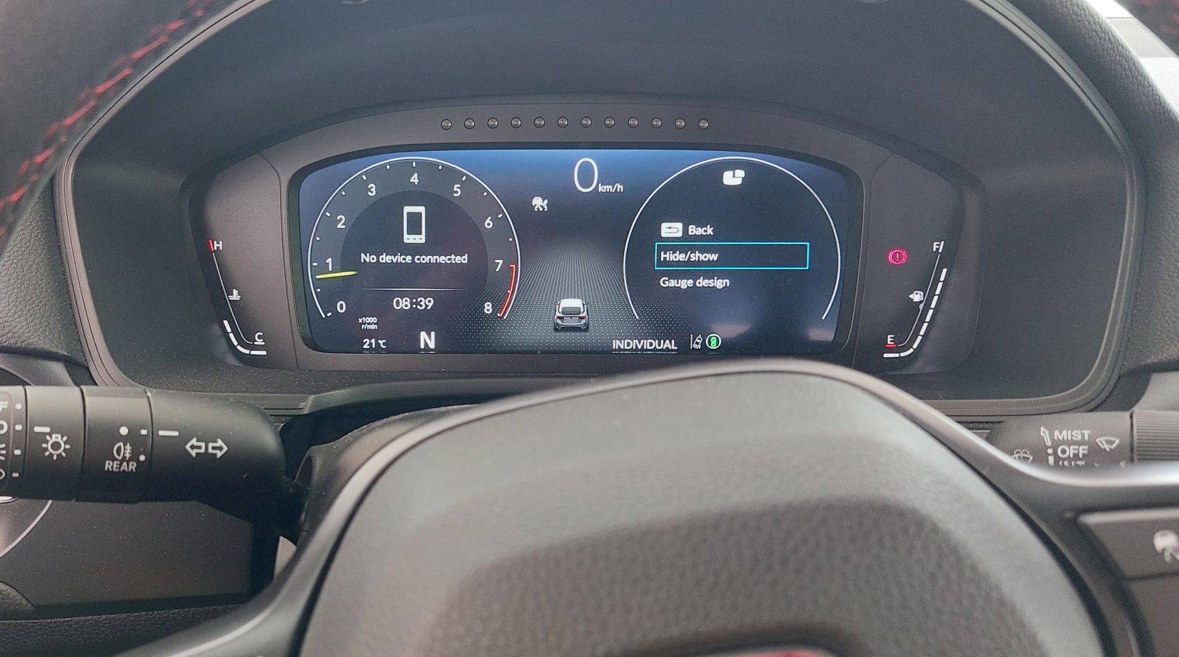 11th Gen Honda Civic FL5 Type R - changing display units 20250226_083945