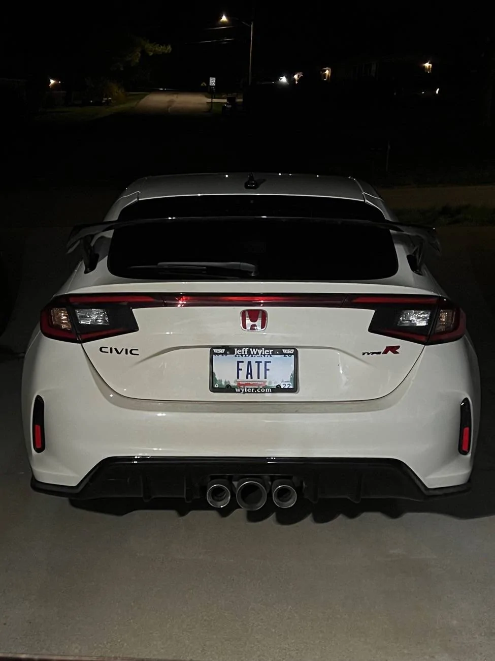 11th Gen Honda Civic FL5 Vanity Plate Hall of Fame IMG_2114