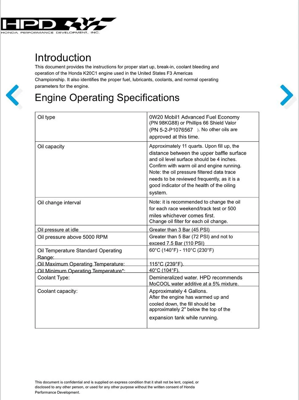 11th Gen Honda Civic For occasional track use , which oil viscosity to use? Using oil data sheet for guidance IMG_1512