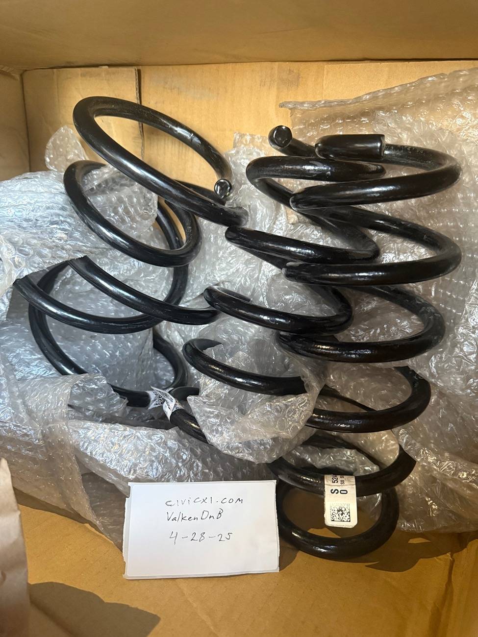 11th Gen Honda Civic 2022 Civic Si stock springs IMG_0602