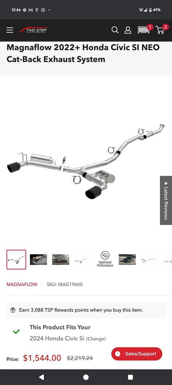 11th Gen Honda Civic (SOCAL pickup/meetup) Magnaflow neo series exhaust 11th gen civic SI Screenshot_20250527-124659