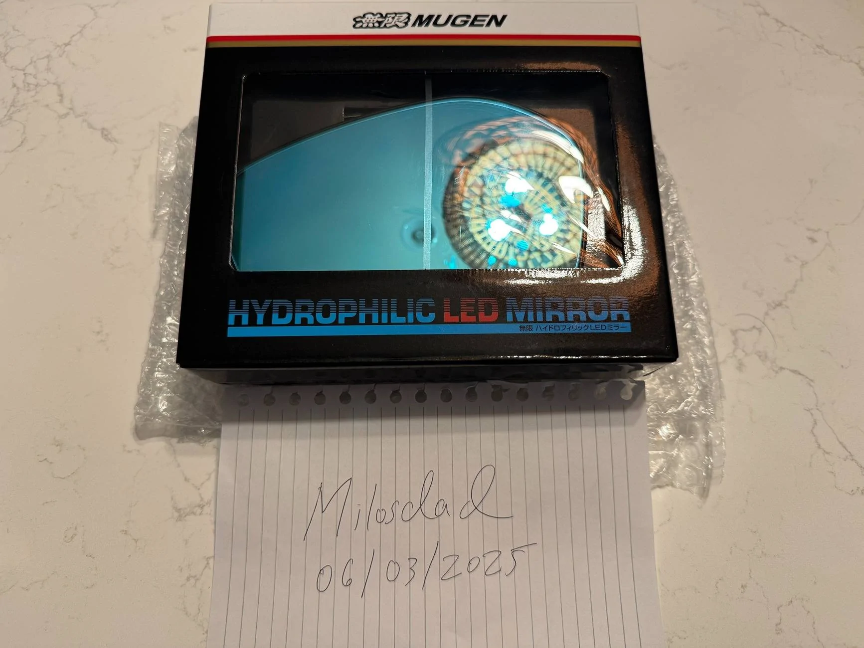 11th Gen Honda Civic FS: Mugen Hydrophilic LED Mirror - 76200-XNR-K1S0 IMG_0470