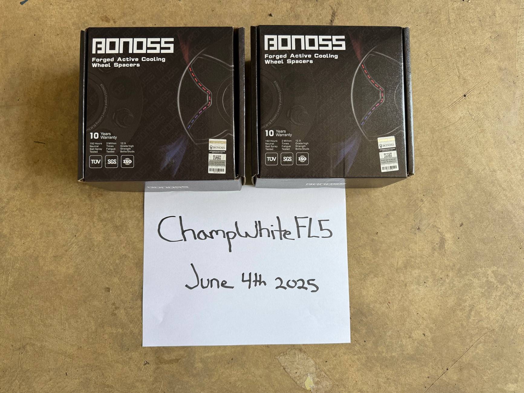 11th Gen Honda Civic BONOSS Forged Active Cooling Hubcentric Wheel Spacers PCD5x120 BNIB IMG_1199